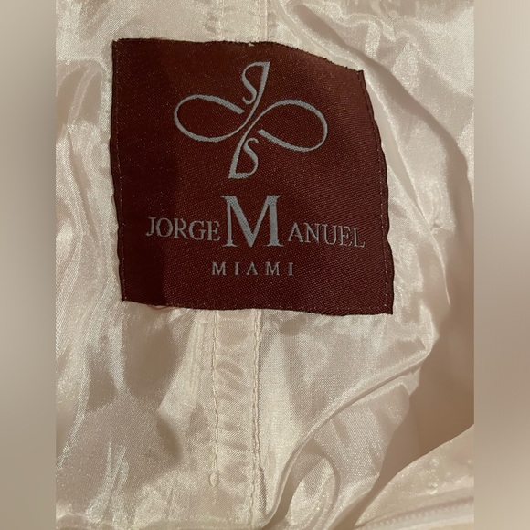 Ivory Wedding Dress 8 Silk 1 Shoulder Pleats Front & Back Sides Designer NWT - Picture 14 of 15